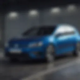 Sleek exterior design of the Volkswagen Golf Electric Car showcasing modern aesthetics